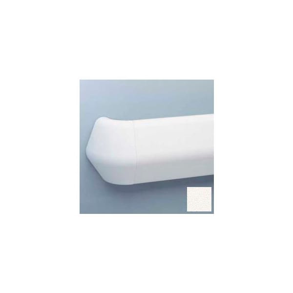 Pawling Flex-Action Triangular Handrail/Wall Guard, 5 3/8" Face, Aluminum Retainer, 12' Long, White BR-800-12-10 - main